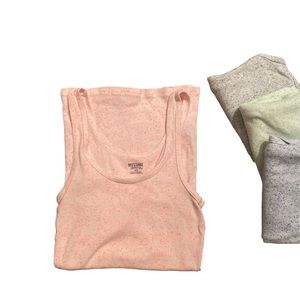 Mossimo racerback tank, bright orange speckles